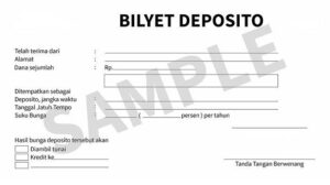Contoh Gambar bilyet deposito 