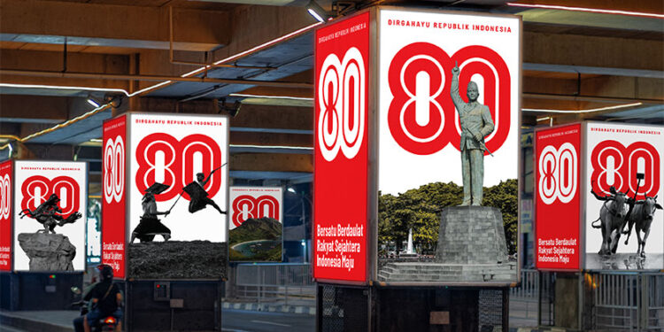 Logo HUT RI ke-80 tahun 2025.