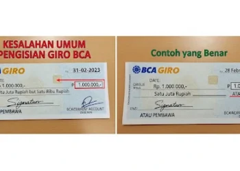 Kesalahan Umum Pengisian Giro BCA dan Contoh yang Benar