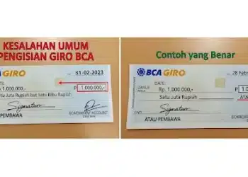 Kesalahan Umum Pengisian Giro BCA dan Contoh yang Benar