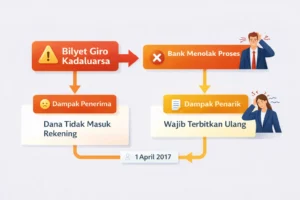 Diagram alur dampak bilyet giro kadaluarsa bagi penerima dan penarik