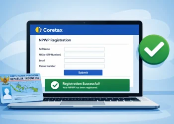 Ilustrasi pendaftaran NPWP online melalui portal Coretax DJP 2026