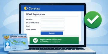 Ilustrasi pendaftaran NPWP online melalui portal Coretax DJP 2026