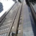 Fasad menara Gedung Bursa Efek Indonesia di kawasan SCBD Jakarta dilihat dari bawah