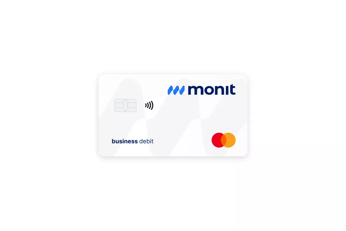 Kartu debit bisnis Monit berlogo Mastercard