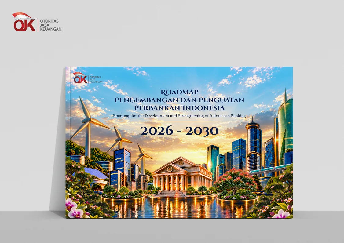 Sampul buku Roadmap Pengembangan dan Penguatan Perbankan Indonesia 2026-2030 terbitan OJK