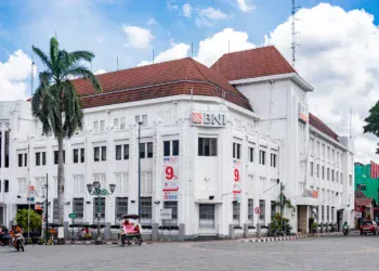 Gedung kantor cabang utama BNI Yogyakarta, tempat membuka deposito BNI