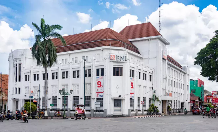 Gedung kantor cabang utama BNI Yogyakarta, tempat membuka deposito BNI
