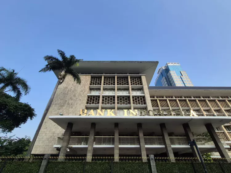 Gedung Bank Indonesia di Jalan MH Thamrin Jakarta, lokasi pengumuman hasil RDG