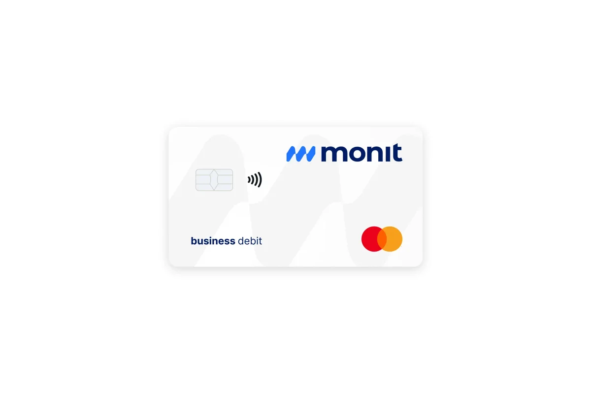 Kartu debit bisnis Monit berlogo Mastercard